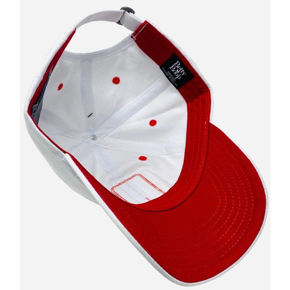 Betty Boop Unisex Officially Licensed Stitch Patch Unstructured Hat Cap in White - Picture 5 of 5